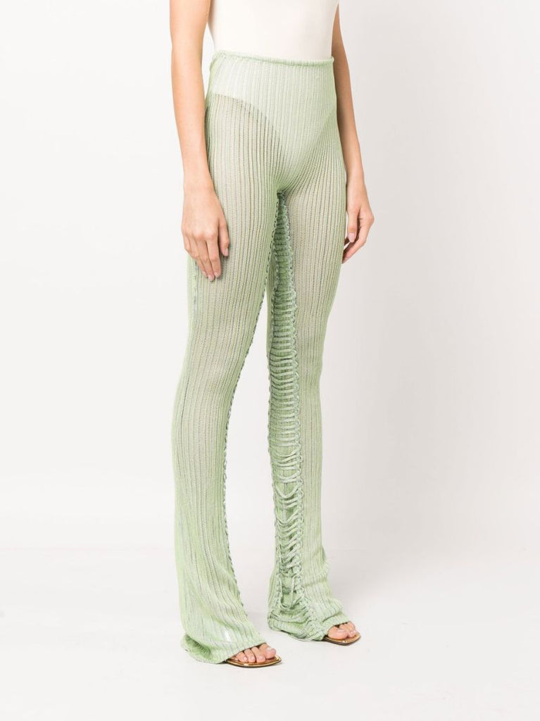 Green Reversible Skinny Trousers