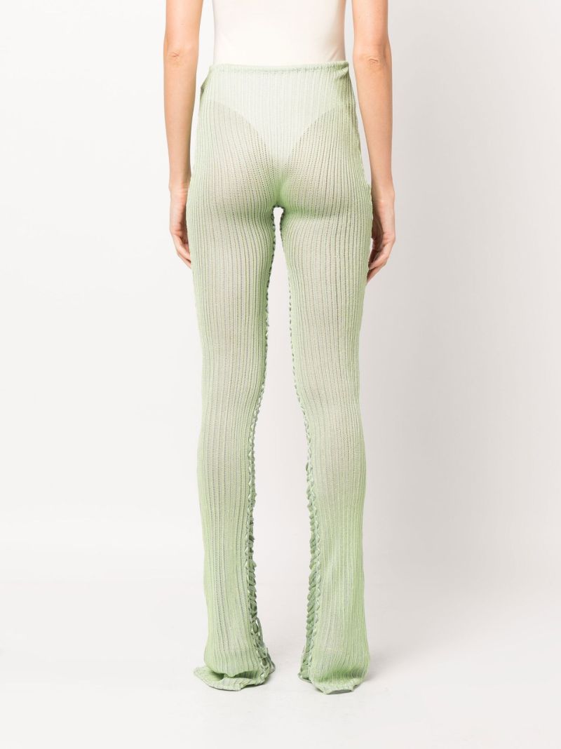 Green Reversible Skinny Trousers