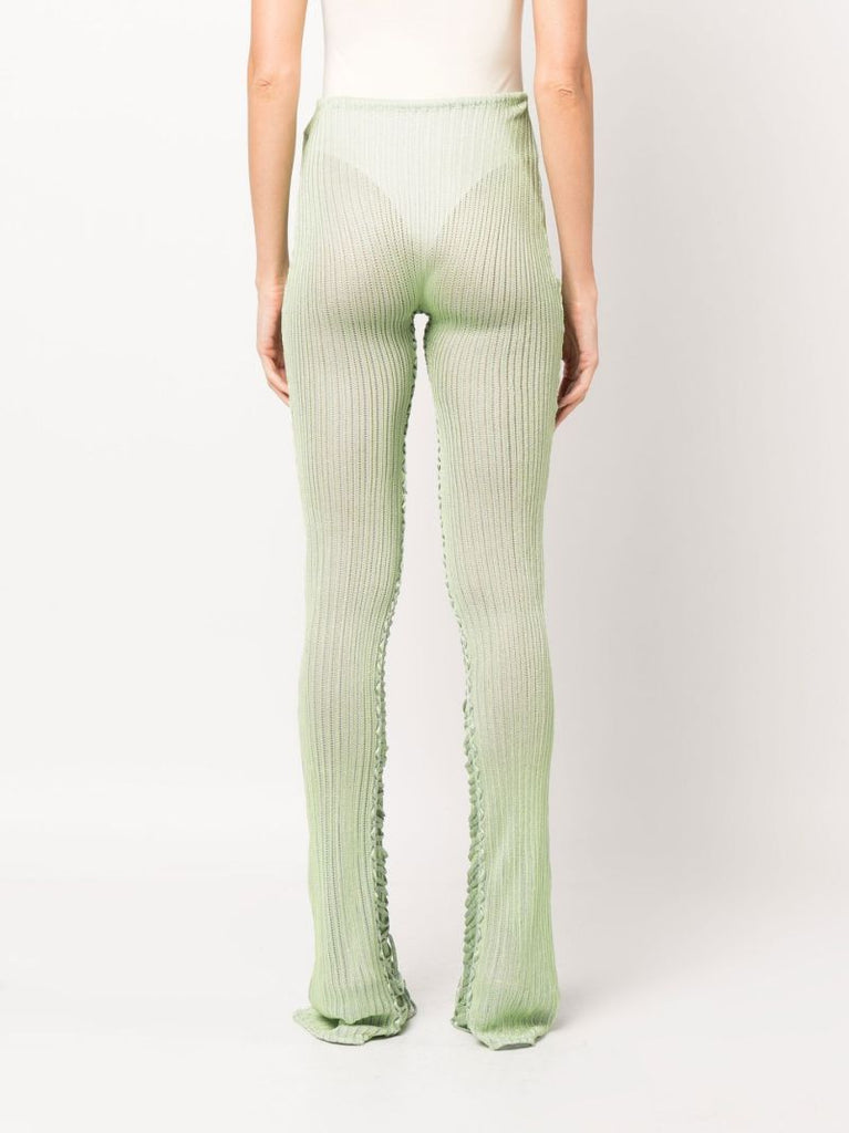 Green Reversible Skinny Trousers