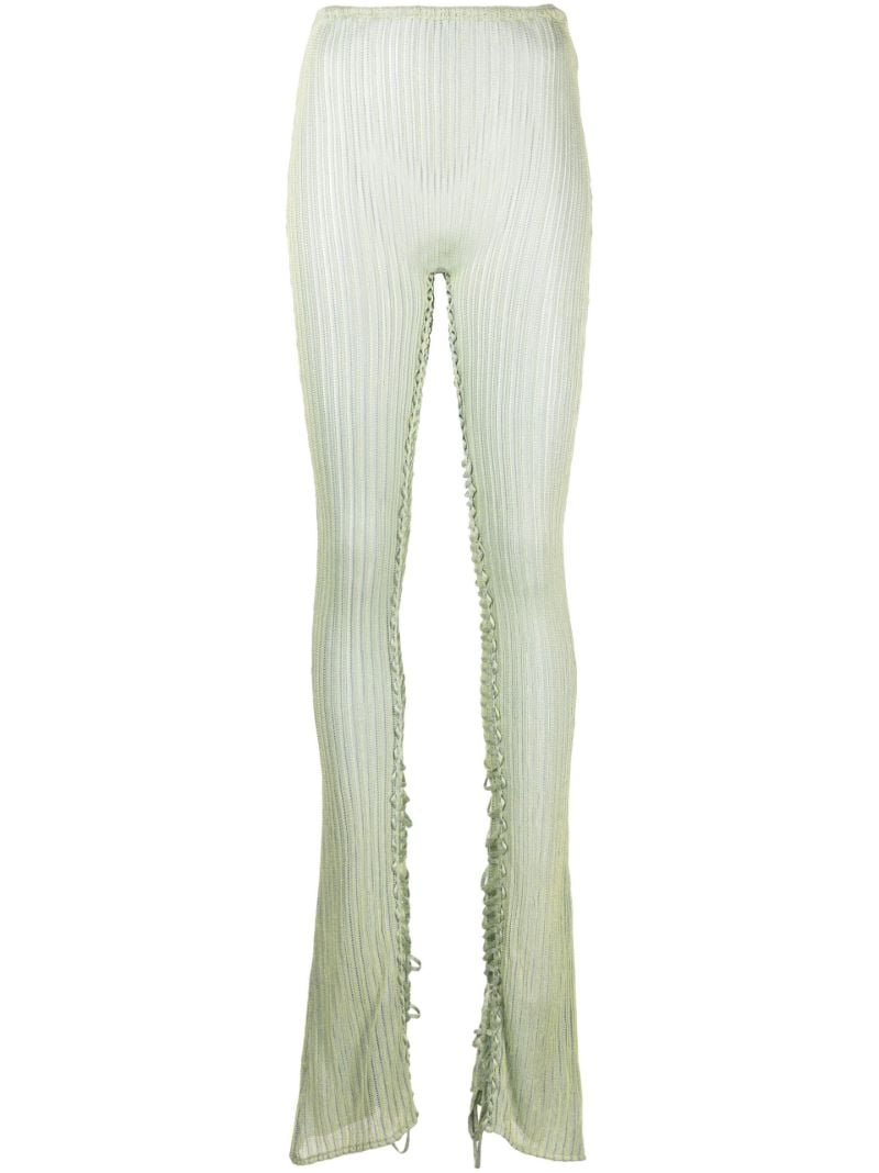 Green Reversible Skinny Trousers