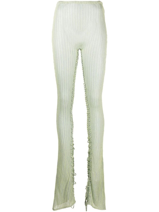 Green Reversible Skinny Trousers
