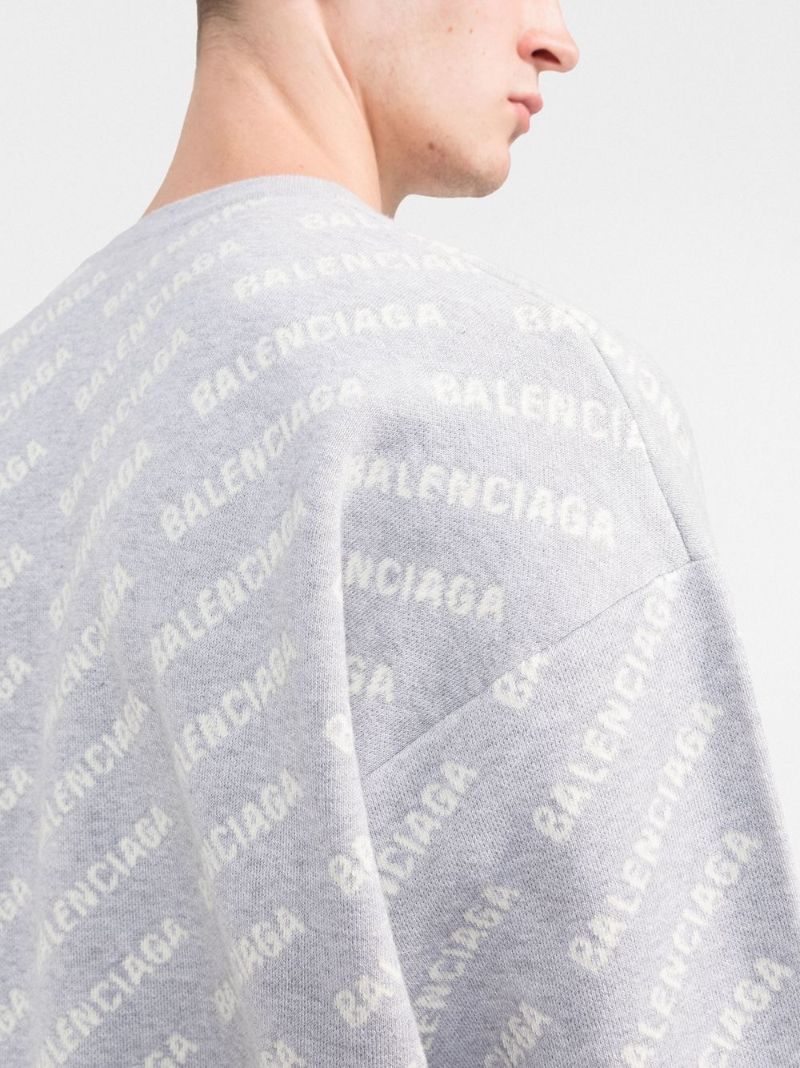Grey Logo Crew Neck Sweater