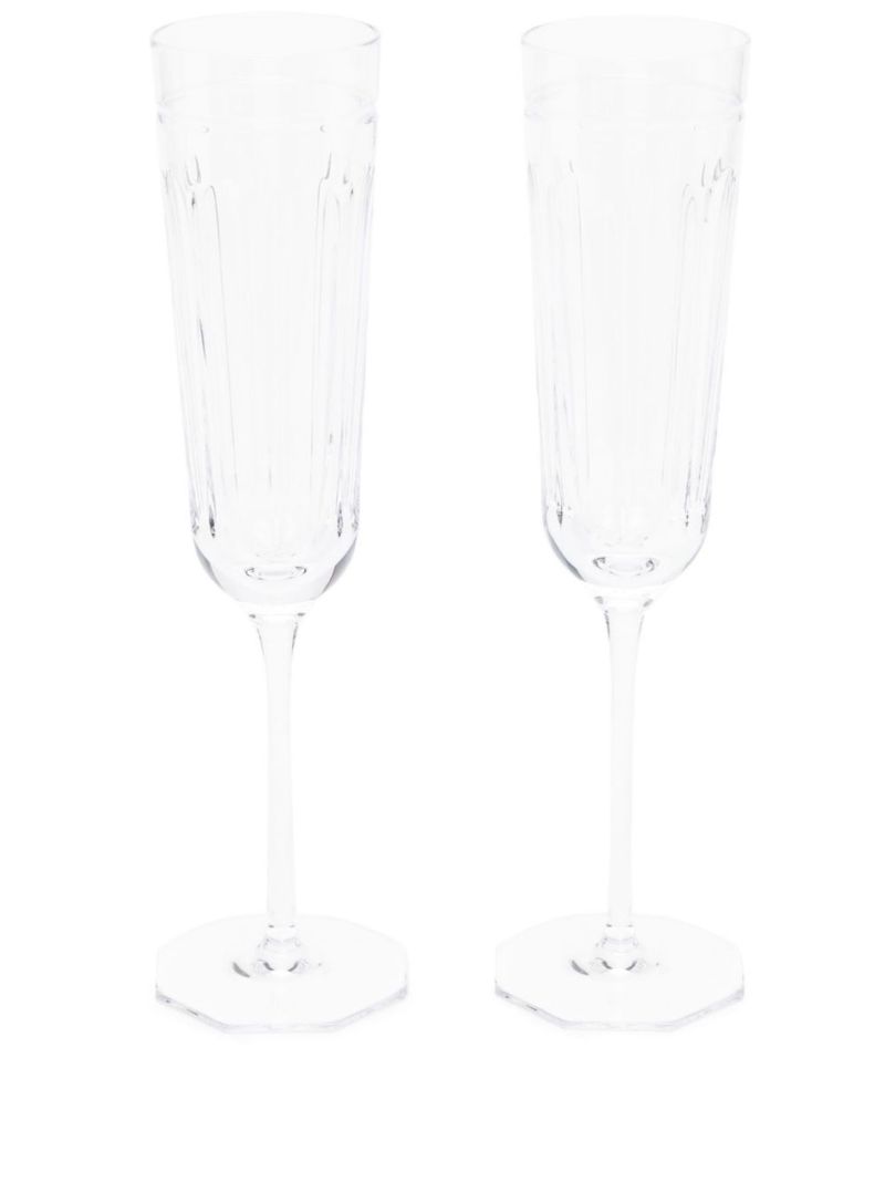 Clear Coraline 2 Piece Champagne Flutes