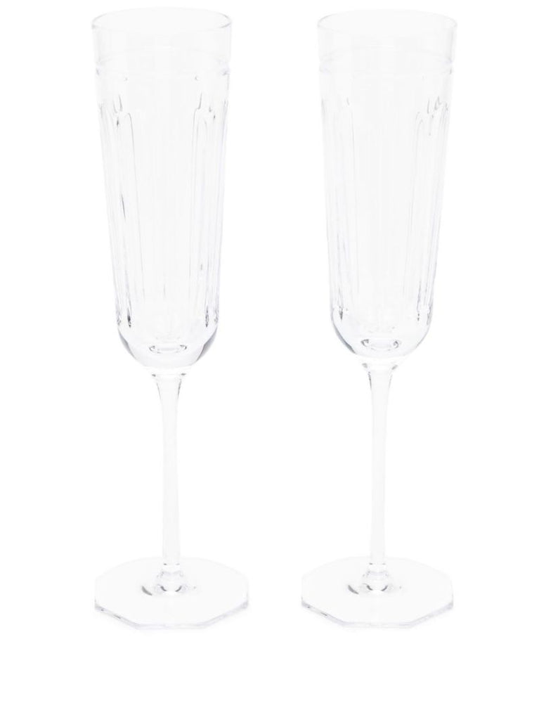 Clear Coraline 2 Piece Champagne Flutes