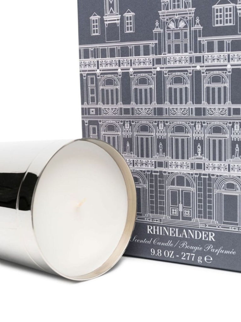 Silver-tone Rhinelander Logo-debossed Candle