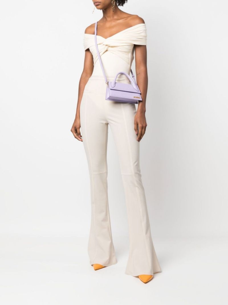 Purple Le Chiquito Long Leather Mini Bag