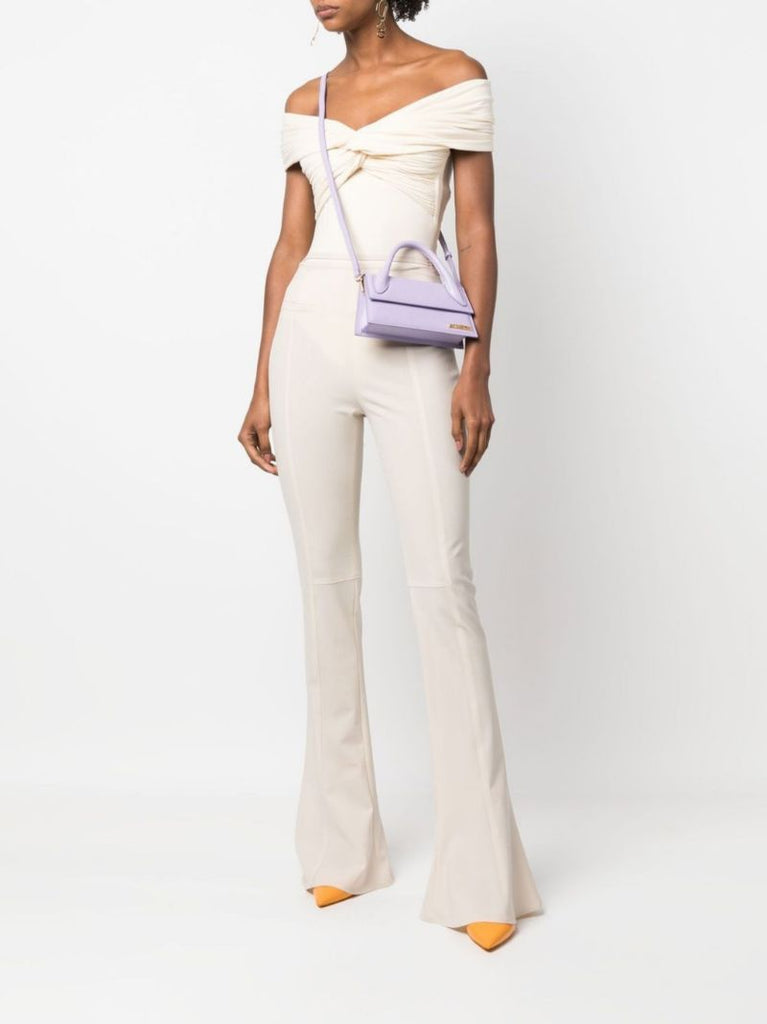 Purple Le Chiquito Long Leather Mini Bag