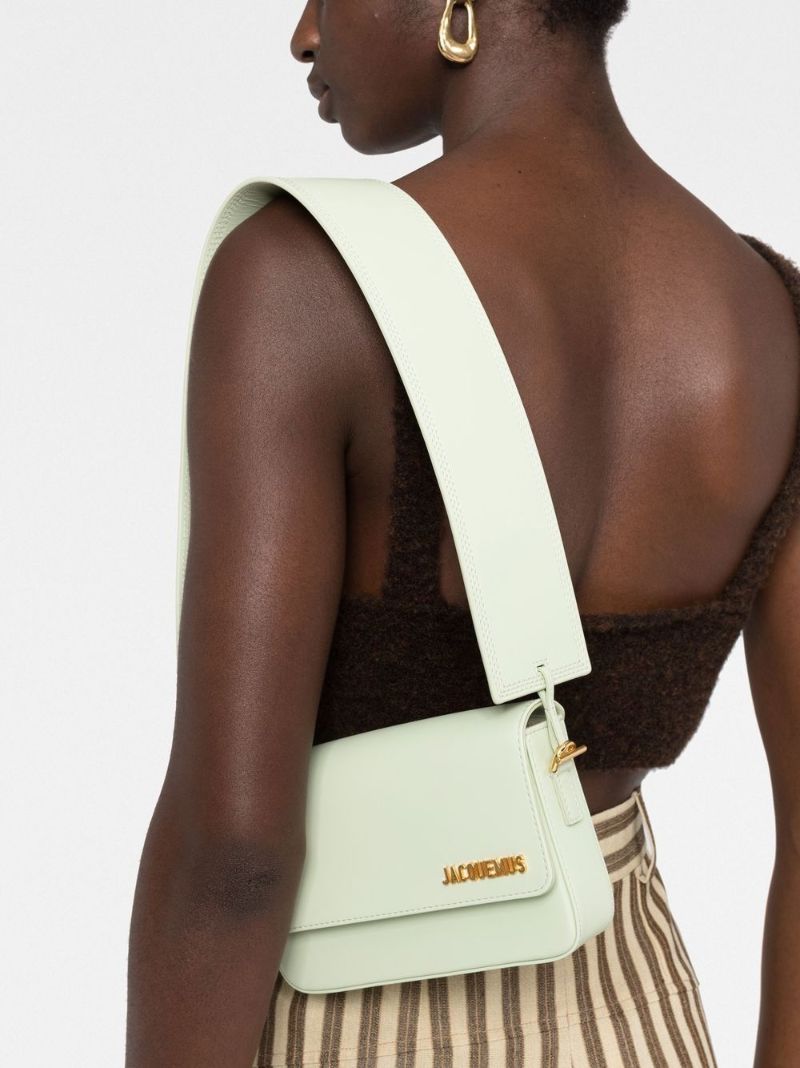 Green Le Carinu Leather Shoulder Bag