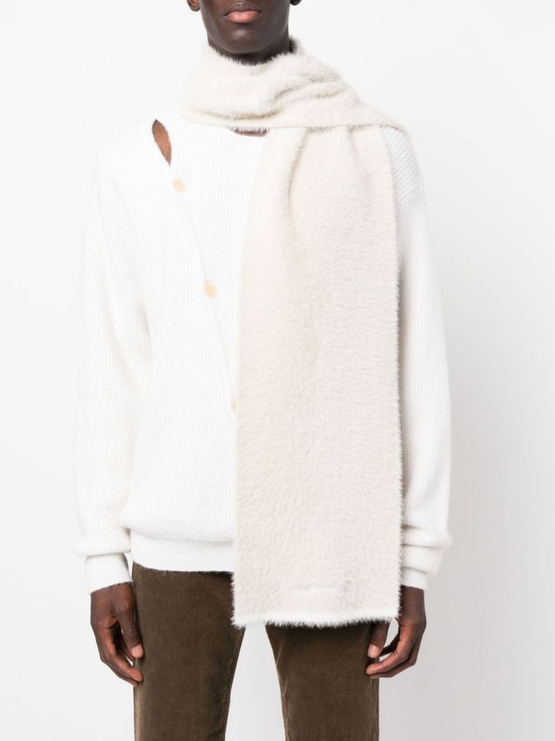 White L'Ã_x0083_Â©charpe Neve Fluffy Scarf