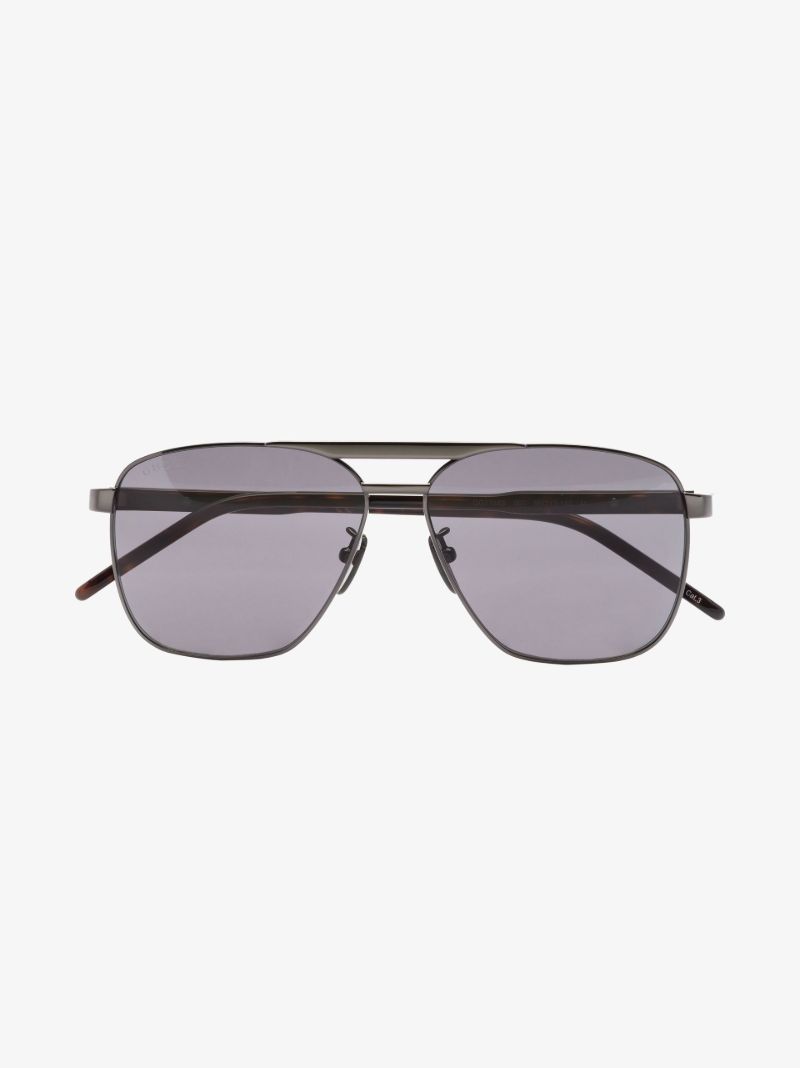 Grey Aviator-style Sunglasses
