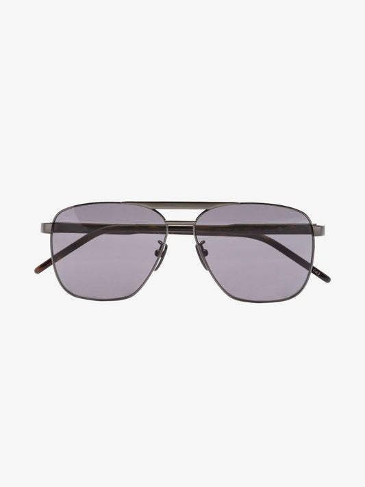 Grey Aviator-style Sunglasses