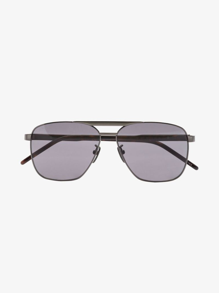 Grey Aviator-style Sunglasses