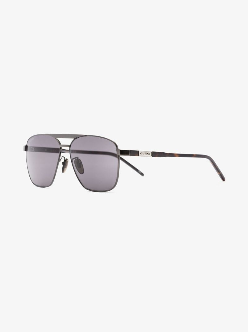 Grey Aviator-style Sunglasses