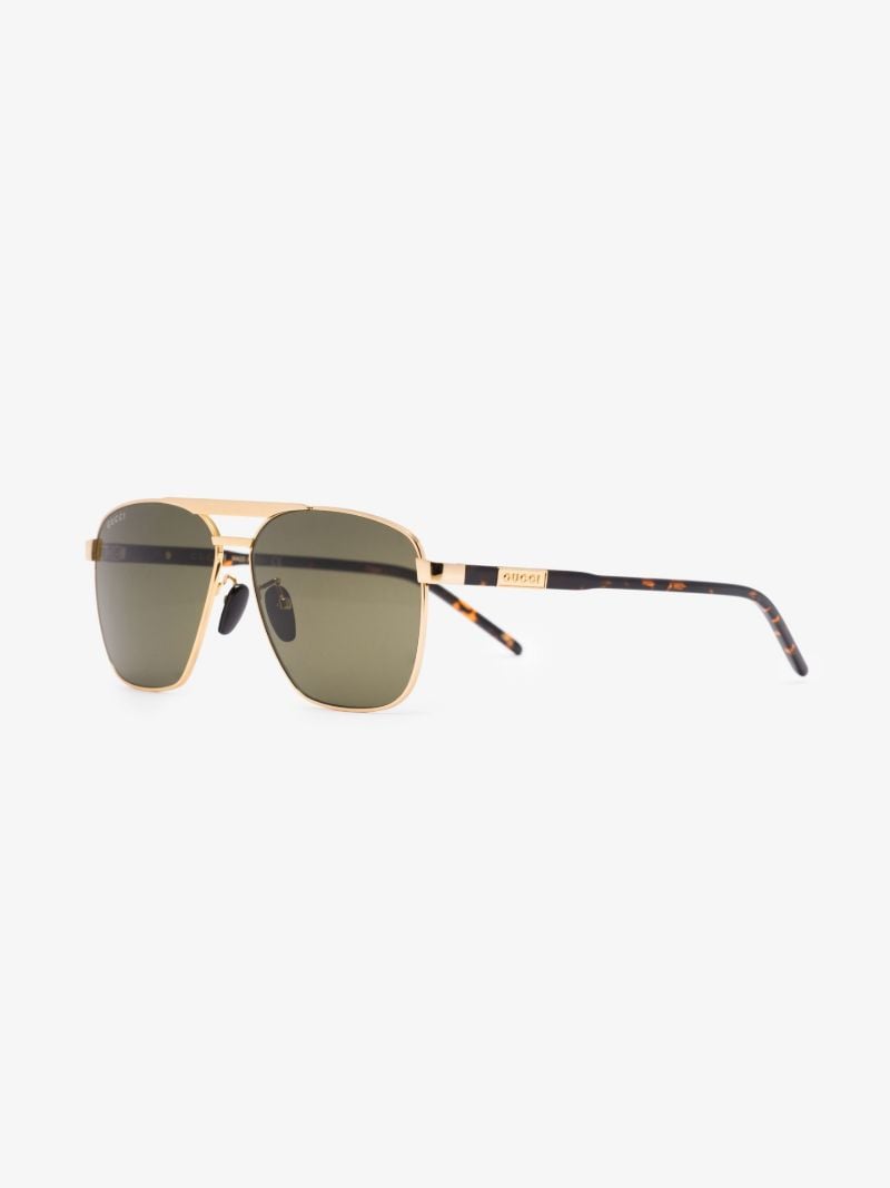 Gold Tone Aviator-style Sunglasses