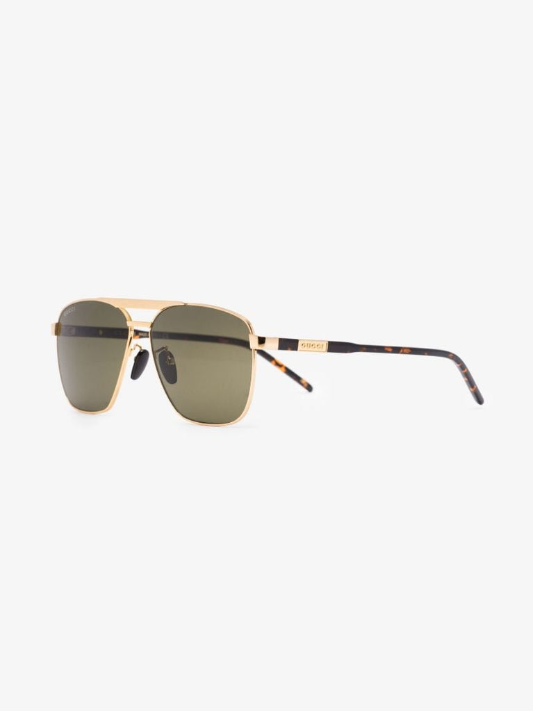 Gold Tone Aviator-style Sunglasses