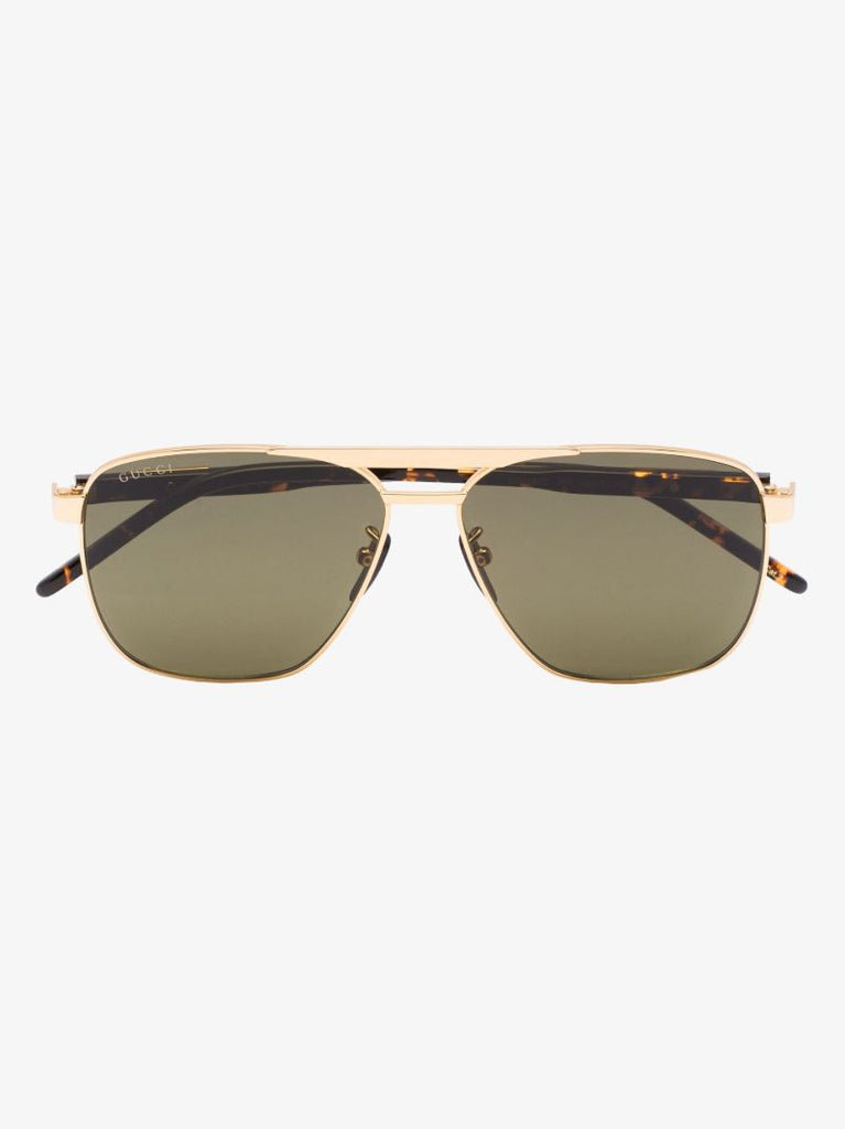 Gold Tone Aviator-style Sunglasses