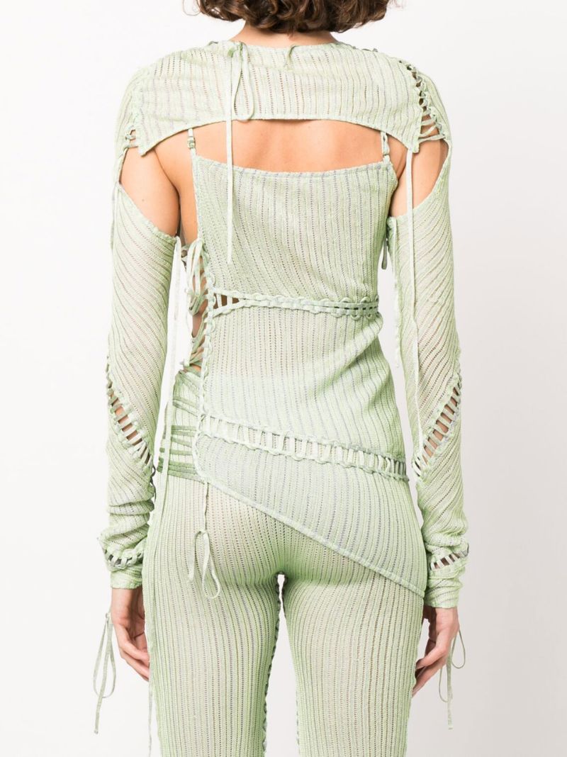 Green Jigsaw Knitted Top