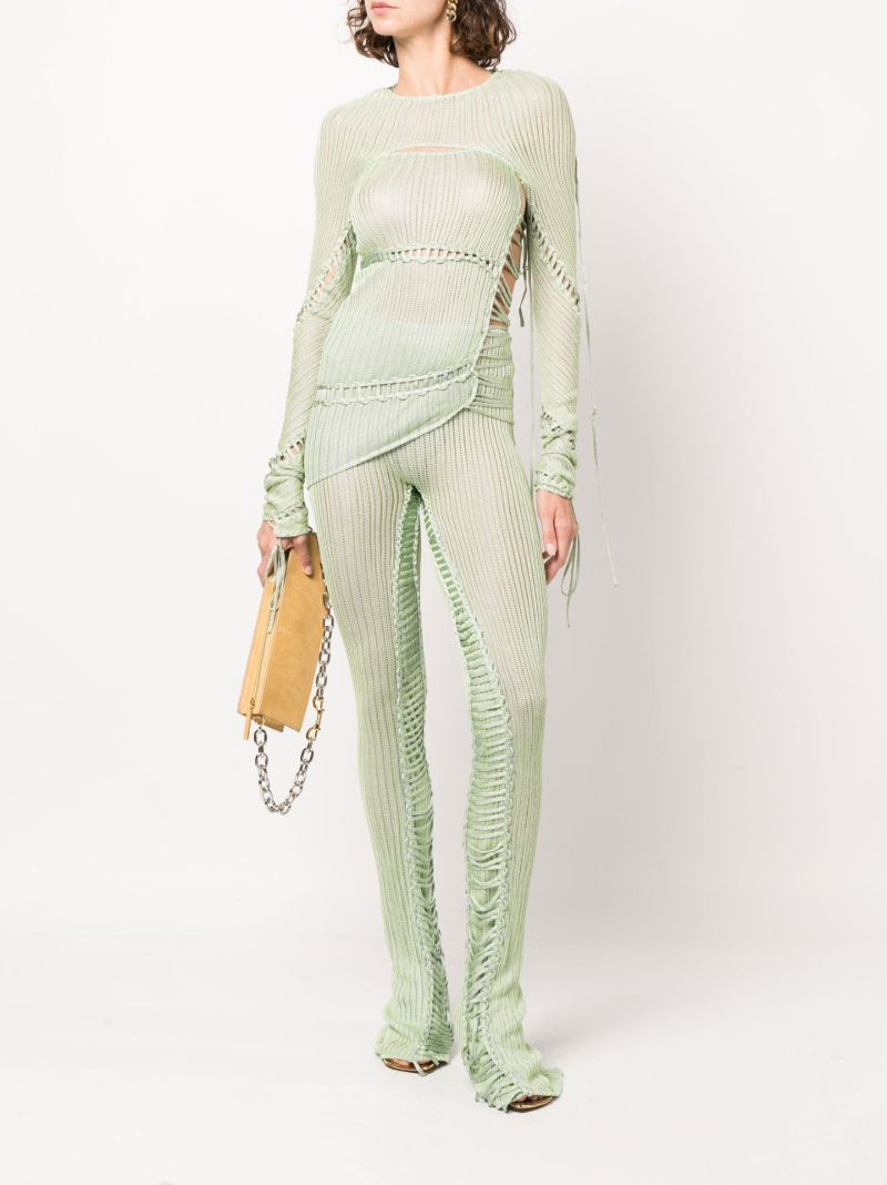 Green Jigsaw Knitted Top