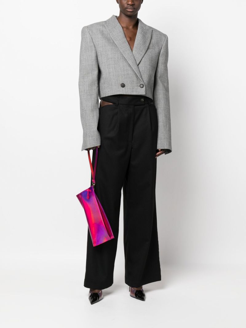 Pink Loubitwist Patent Leather Clutch Bag