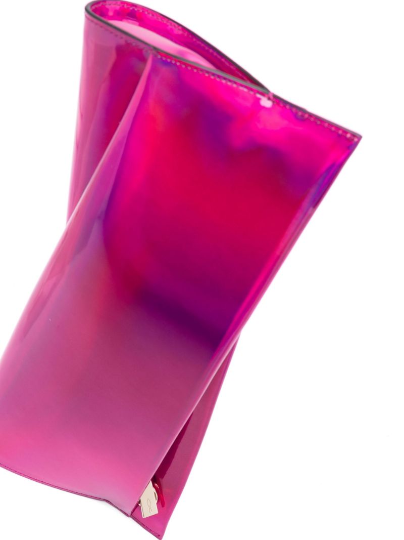 Pink Loubitwist Patent Leather Clutch Bag