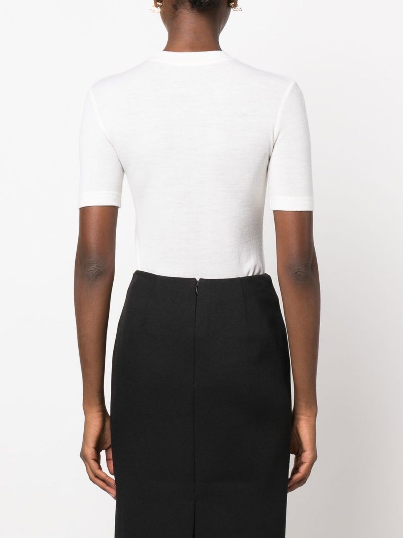 White Wool Bodysuit