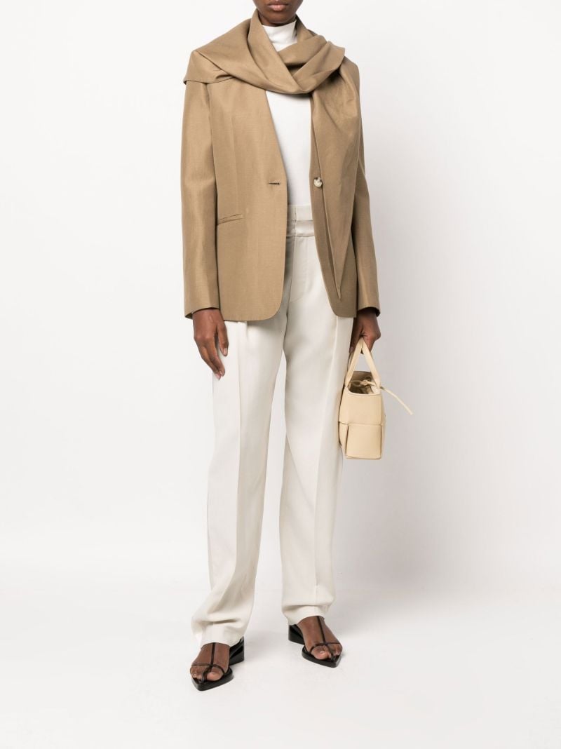 Brown Layered Single-breasted Blazer