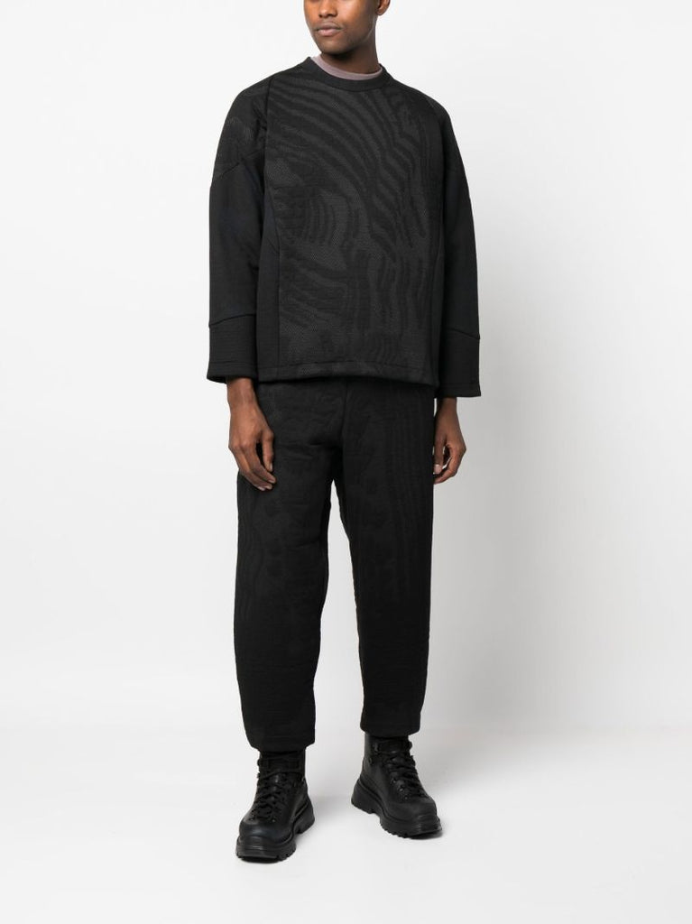 Black Cropped Track Pants