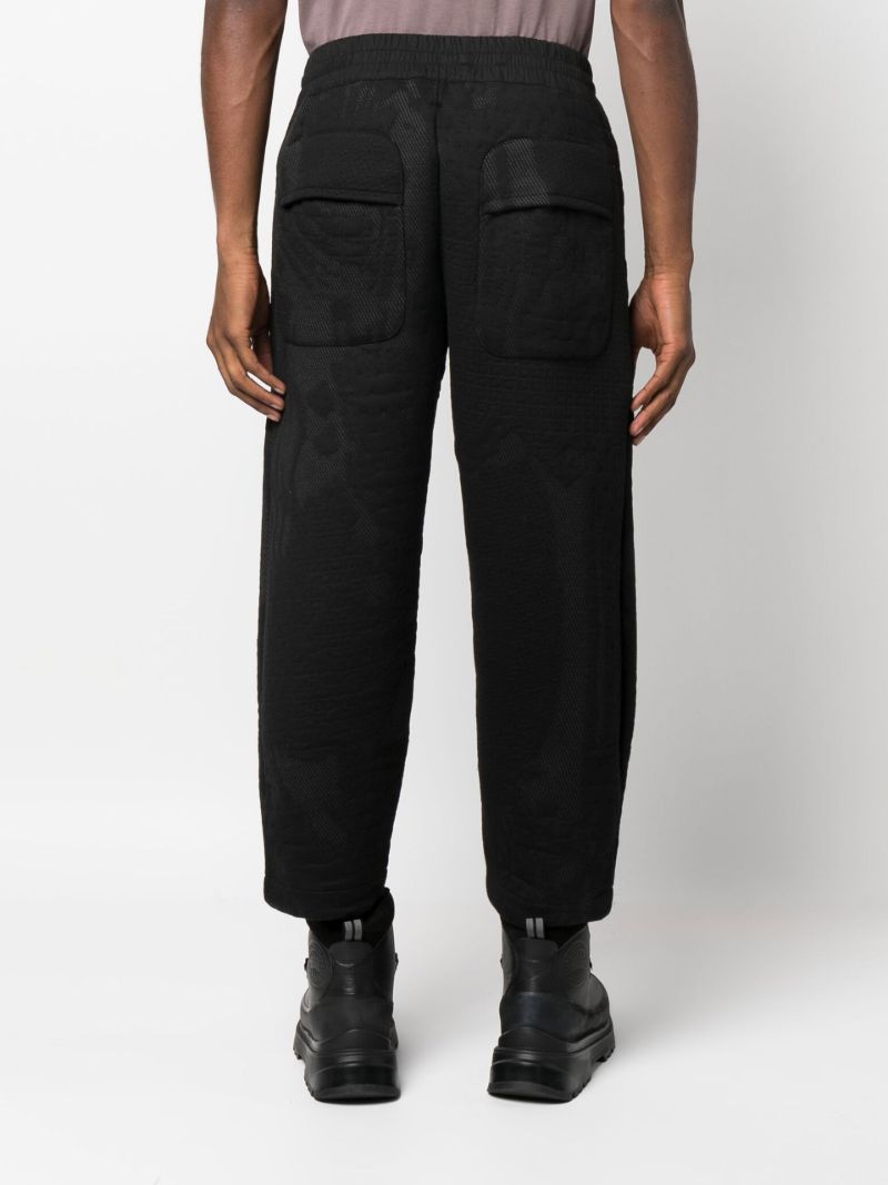 Black Cropped Track Pants
