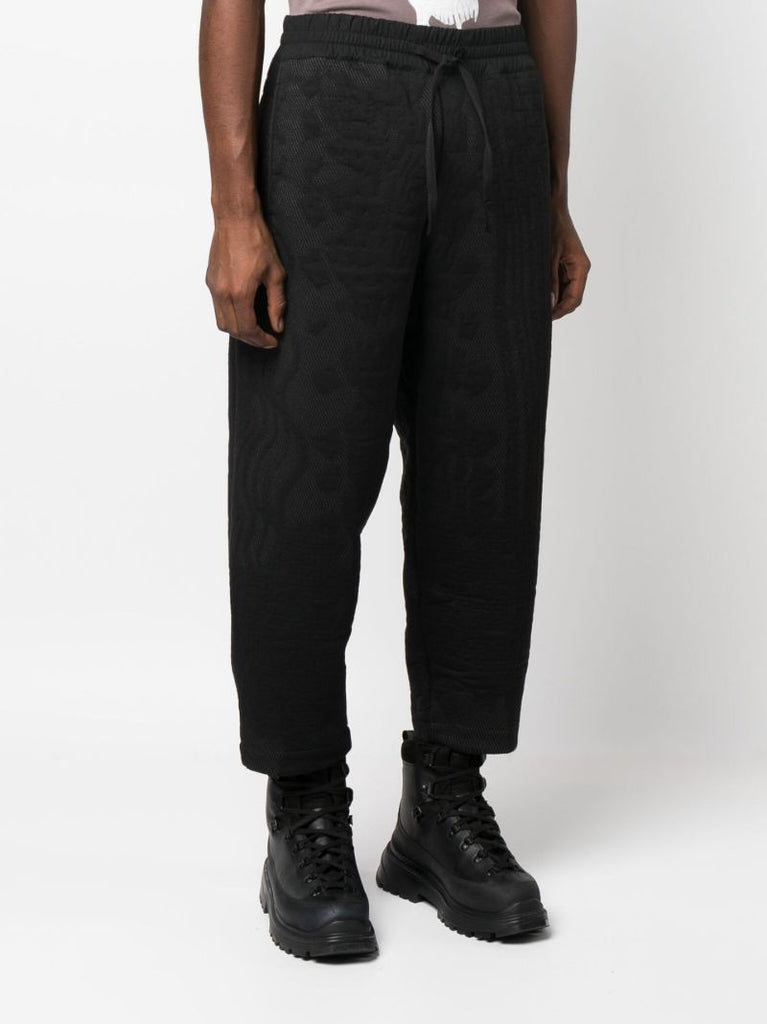 Black Cropped Track Pants