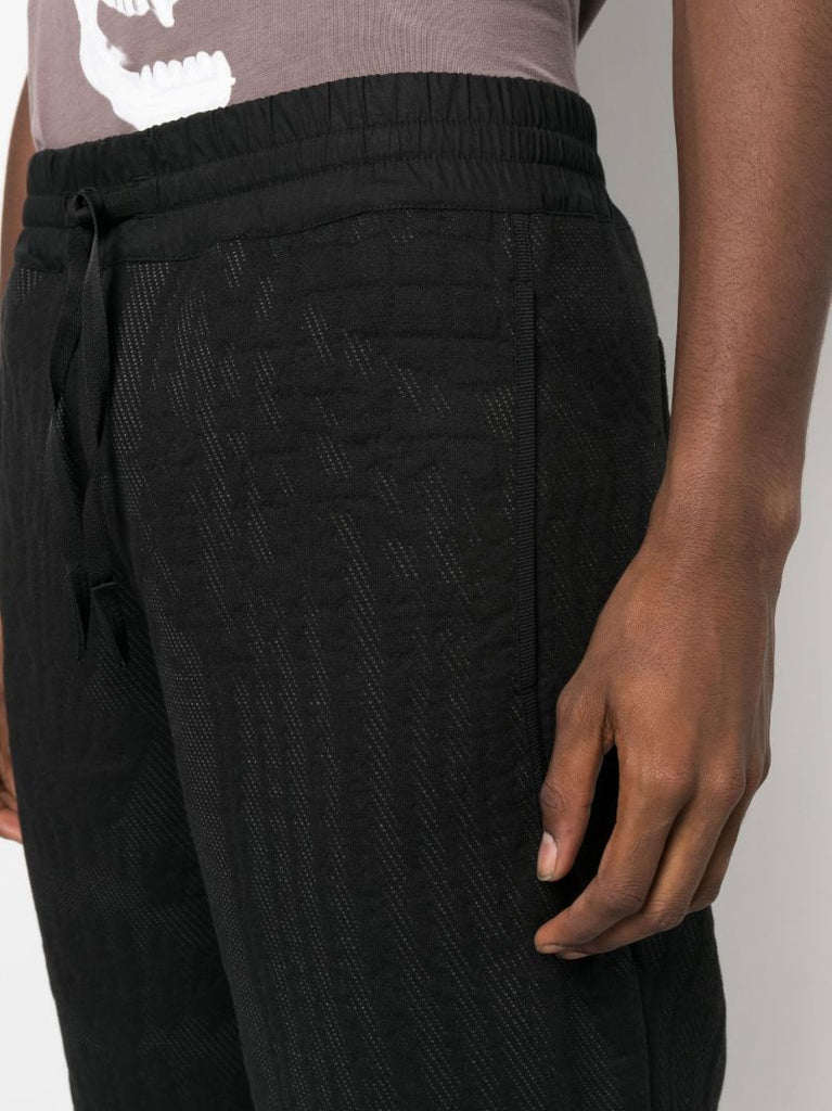 Black Cropped Track Pants