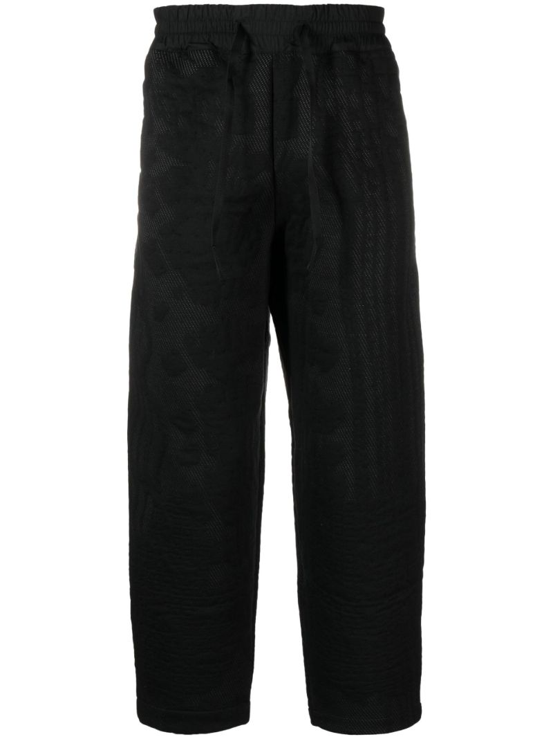 Black Cropped Track Pants