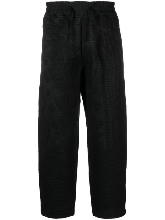 Black Cropped Track Pants