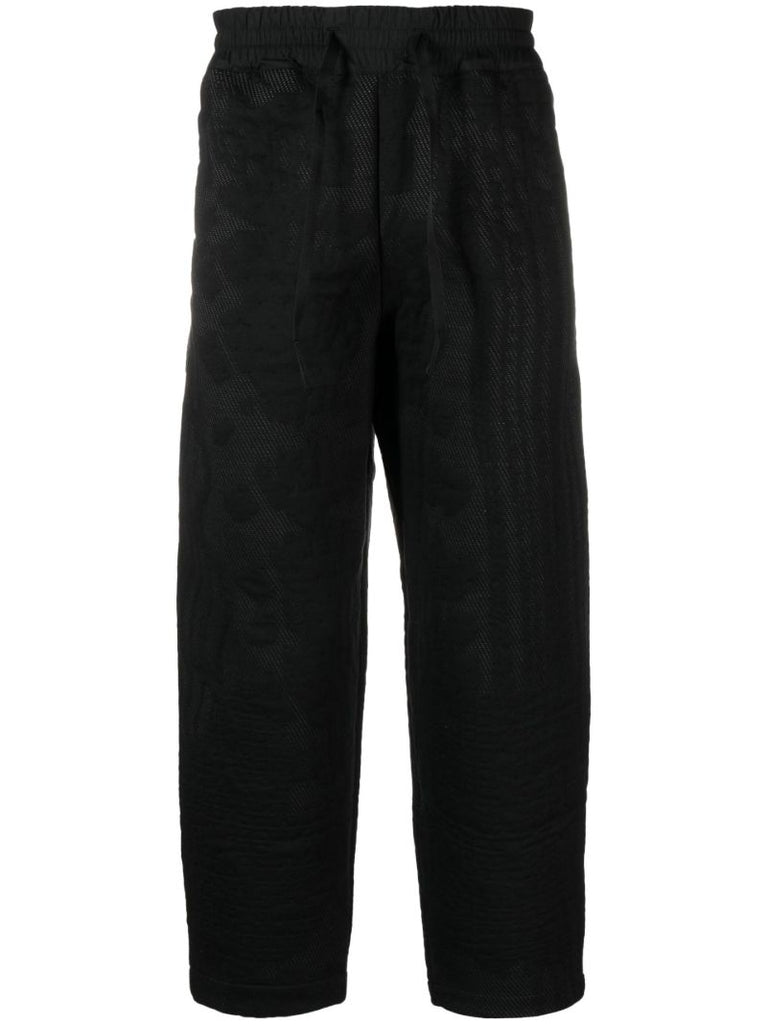 Black Cropped Track Pants