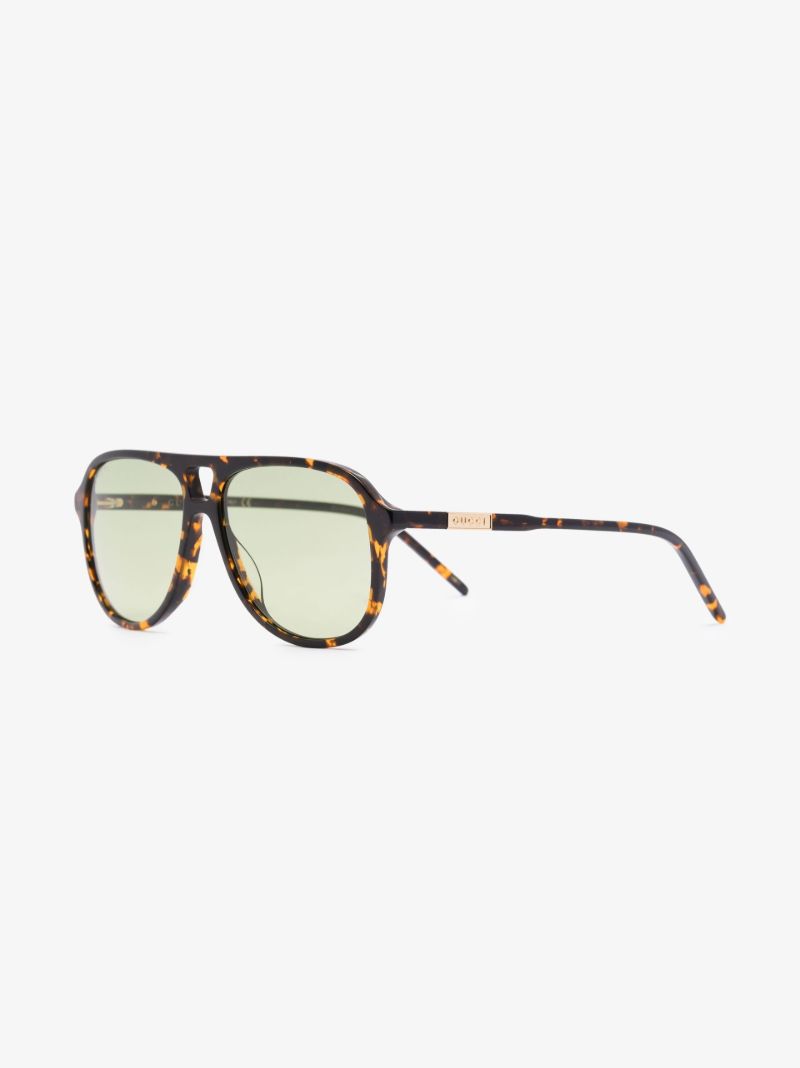 Brown Aviator-style Sunglasses