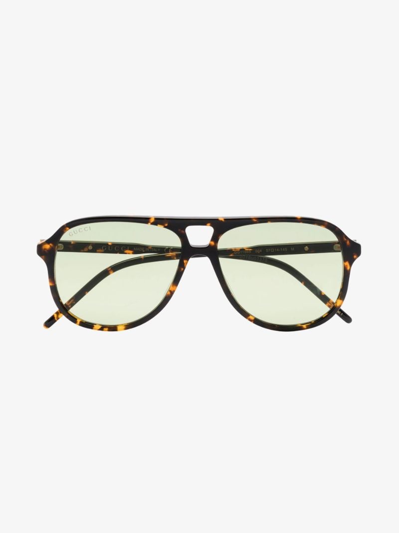 Brown Aviator-style Sunglasses