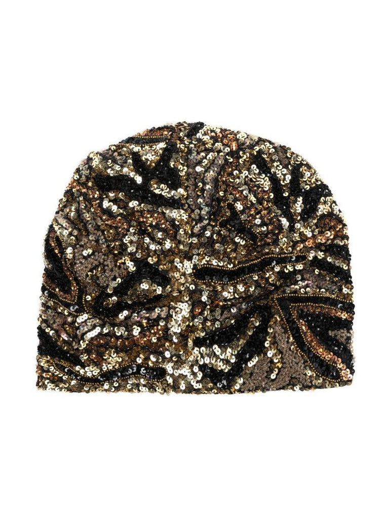 Black Jameela Sequin Embellished Turban
