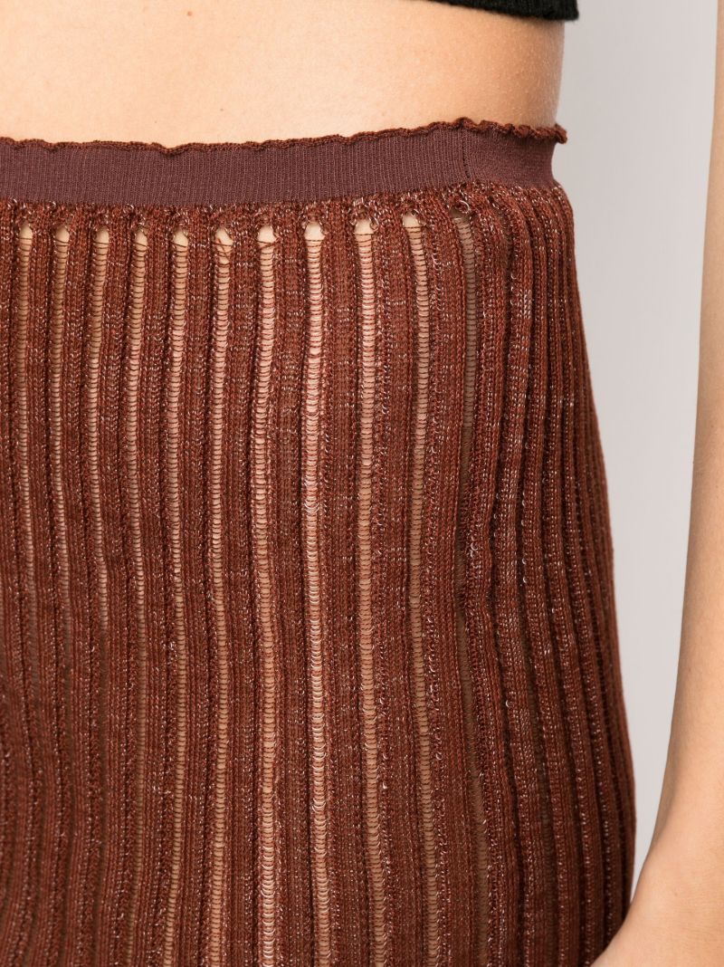 Brown Patricia Semi-sheer Mini Skirt