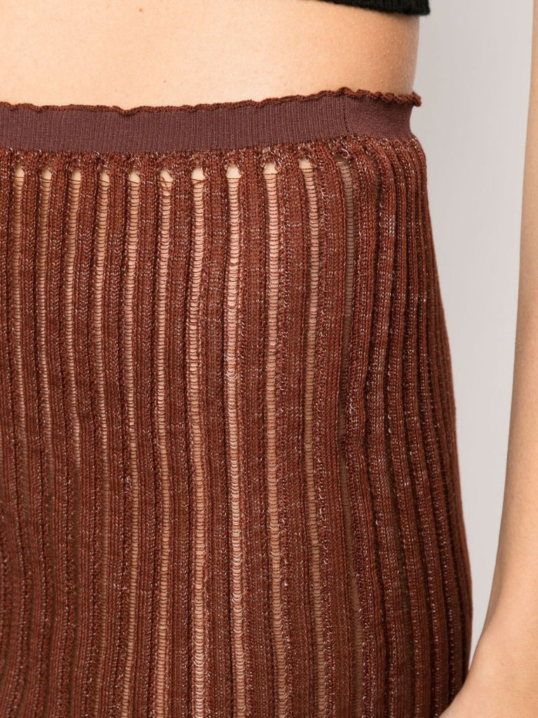 Brown Patricia Semi-sheer Mini Skirt