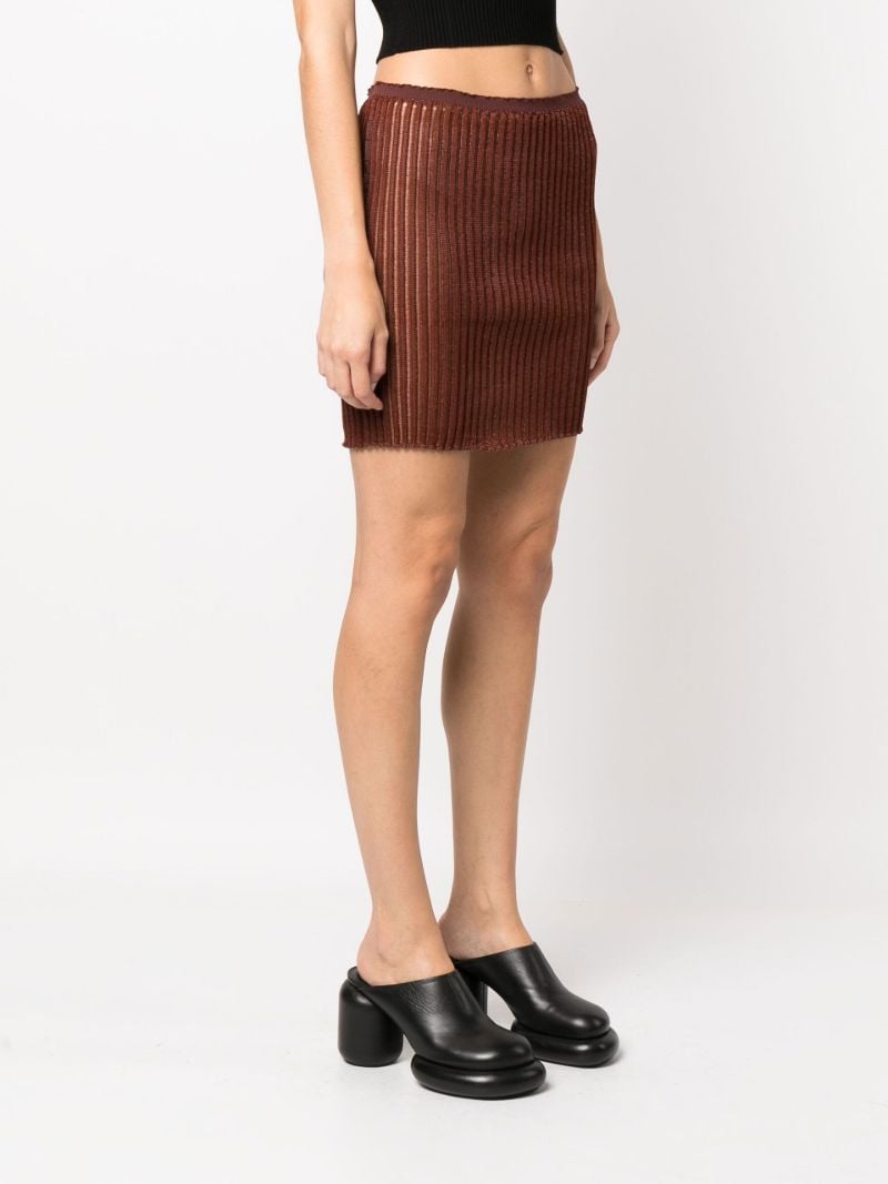 Brown Patricia Semi-sheer Mini Skirt