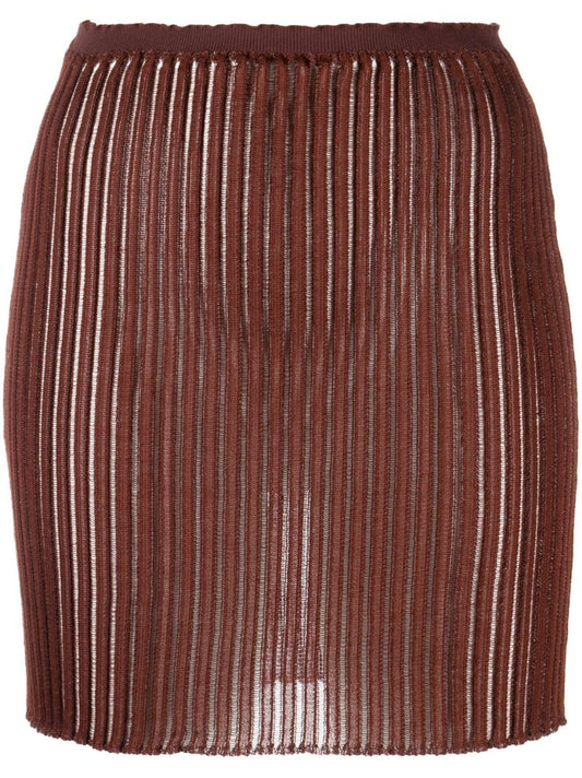 Brown Patricia Semi-sheer Mini Skirt
