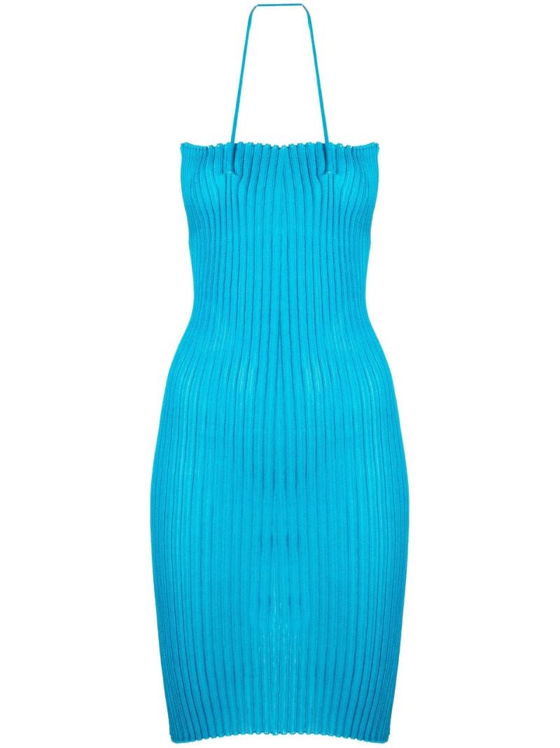 Blue Emma Halterneck Mini Dress
