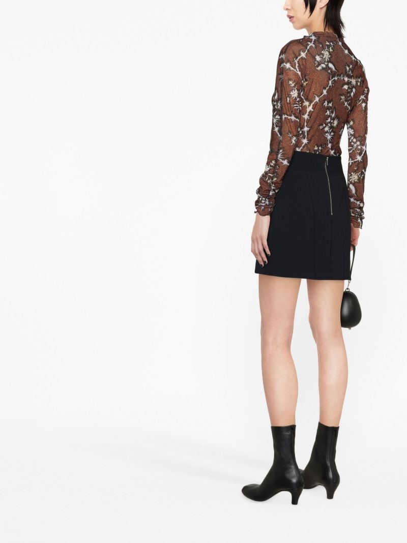 Brown October Floral Print Top