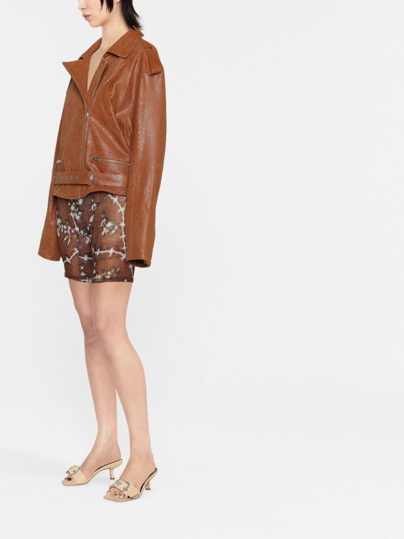 Brown Juku Grained Leather Jacket