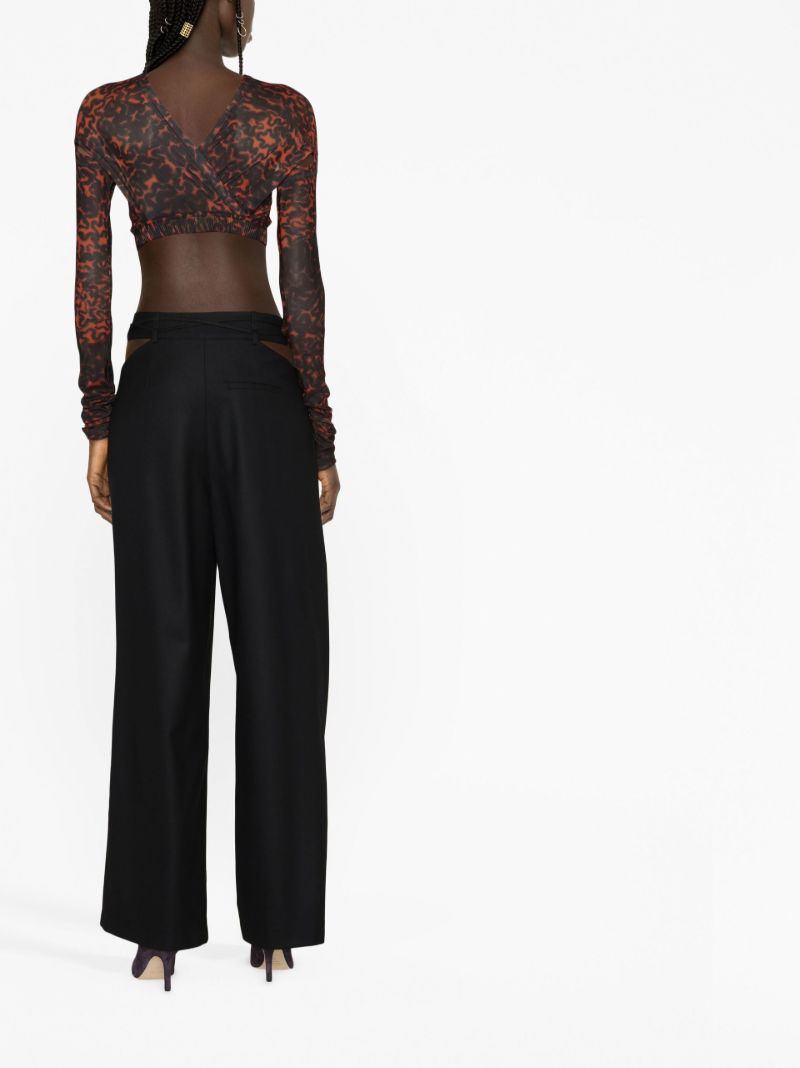 Orange Halcyon Printed Crop Top
