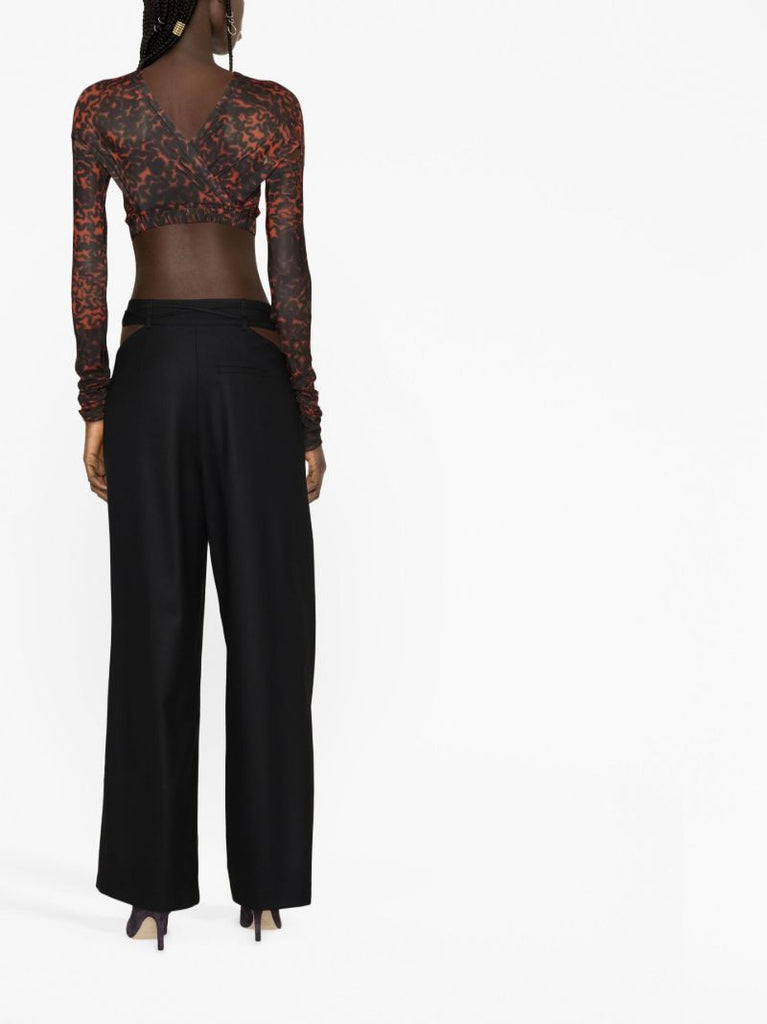 Orange Halcyon Printed Crop Top