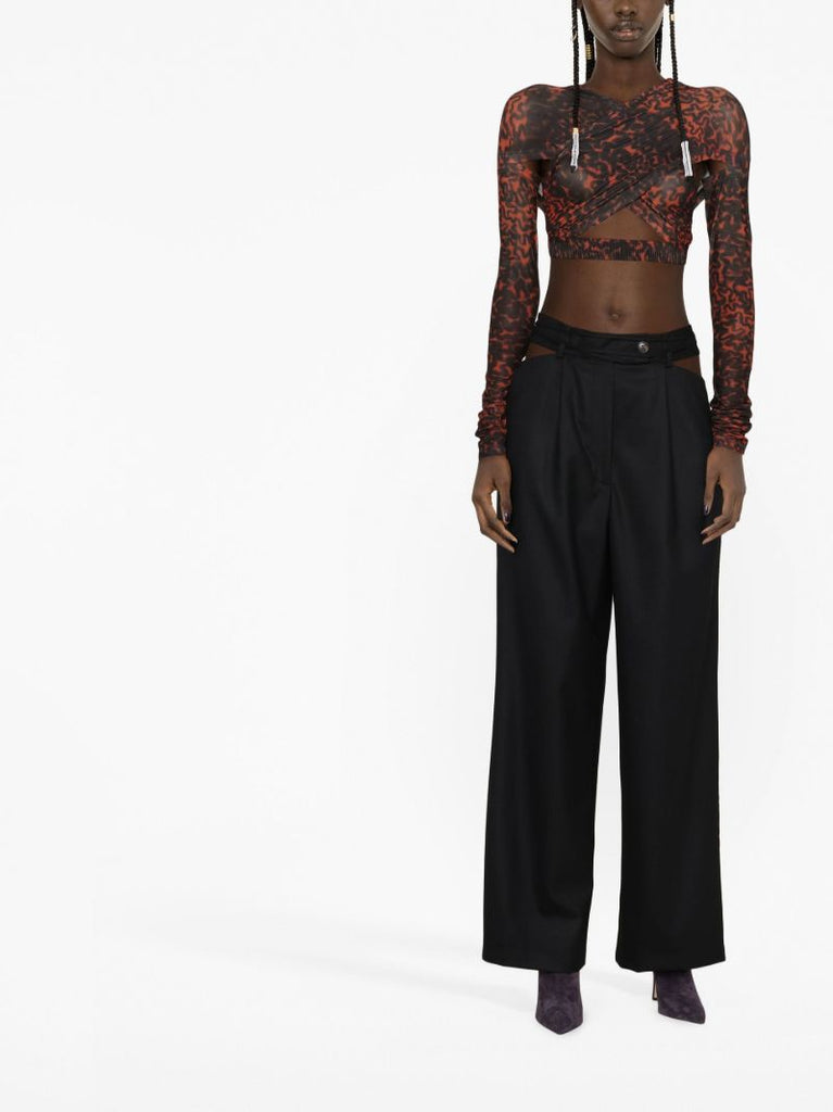 Orange Halcyon Printed Crop Top