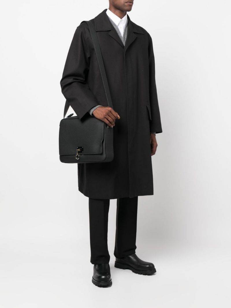 Black Studio Leather Cross Body Bag