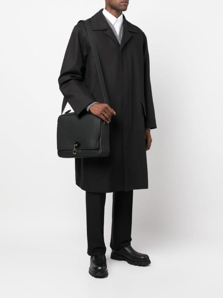 Black Studio Leather Cross Body Bag