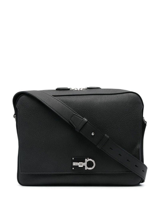 Black Studio Leather Cross Body Bag
