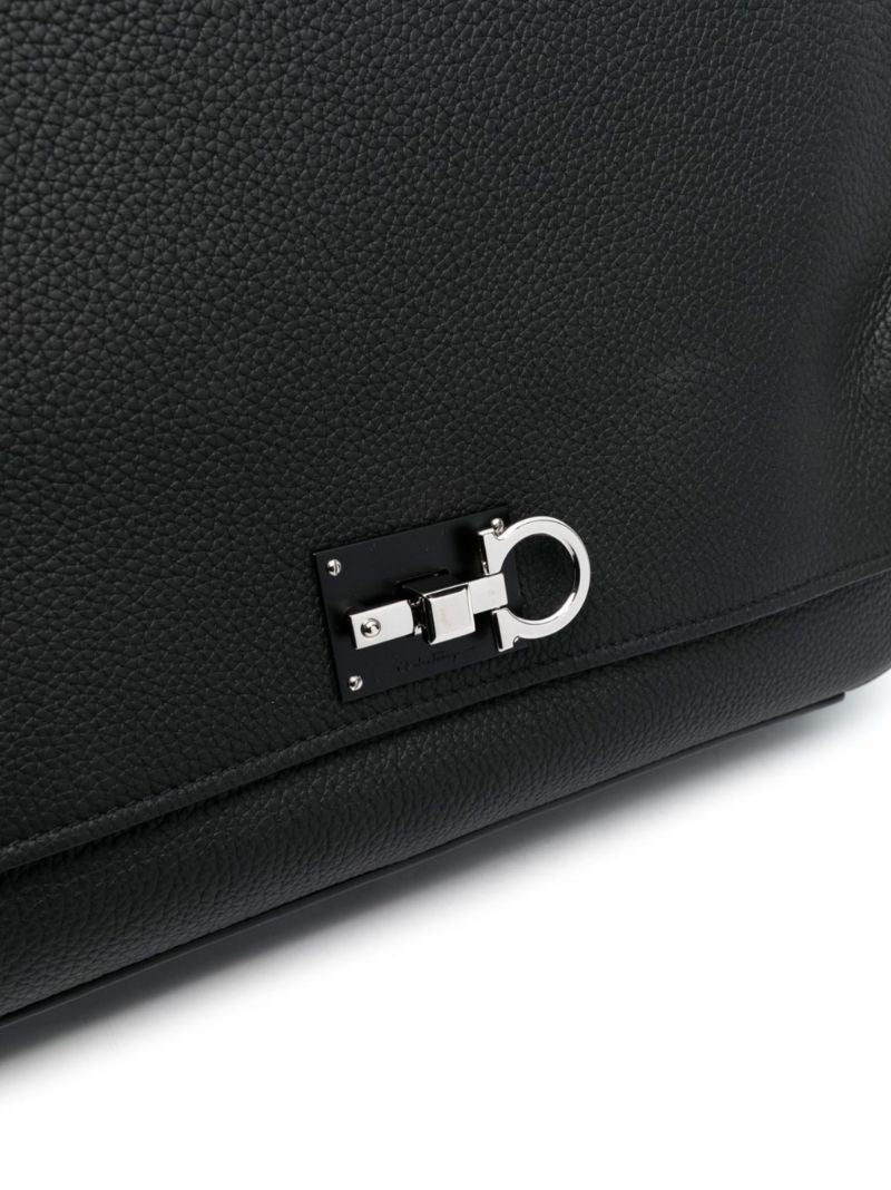 Black Studio Leather Cross Body Bag